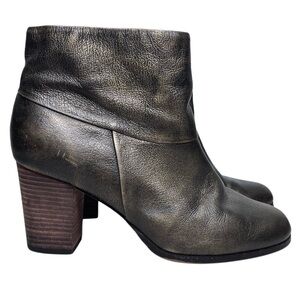 Cole Haan NikeAir Cassidy Sz 8 1/2 Leather Stacked Heel Booties